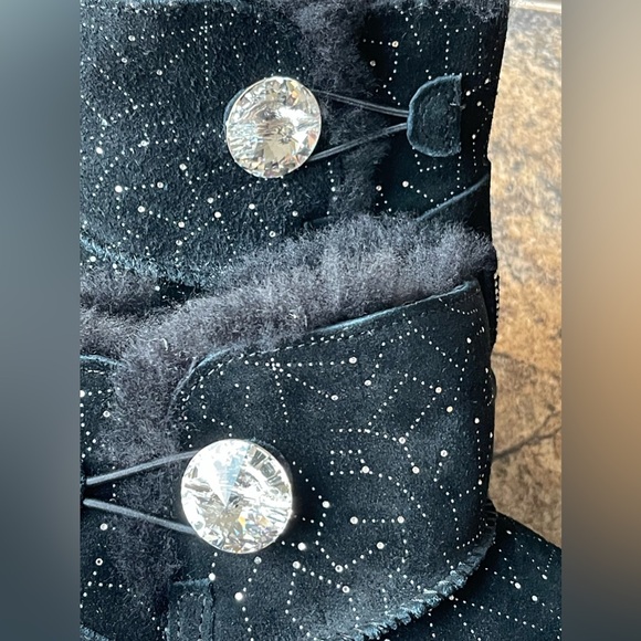 NEW!!! UGG Mini Bailey Button Bling Constellation Boots- Black, Women’s Size 6 - Picture 10 of 11